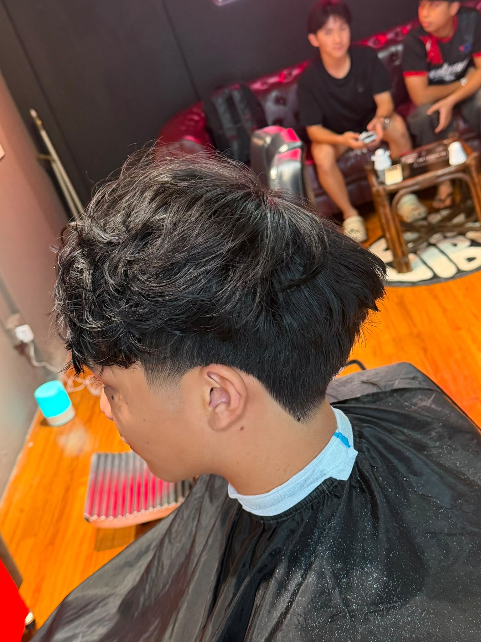 Finished textured haircut at The Barber'Z Den